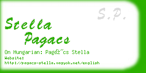 stella pagacs business card